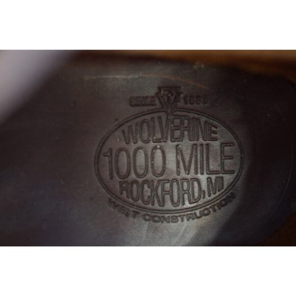 Wolverine 1000 Mile Boots Men 10.5 D Leather Cap Toe Goodyear Welt Heritage - Picture 13 of 13